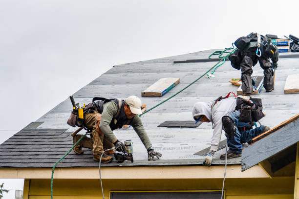 Professional Roof Installation technician working in Hull, MA